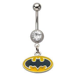Batman Logo Belly Button Ring